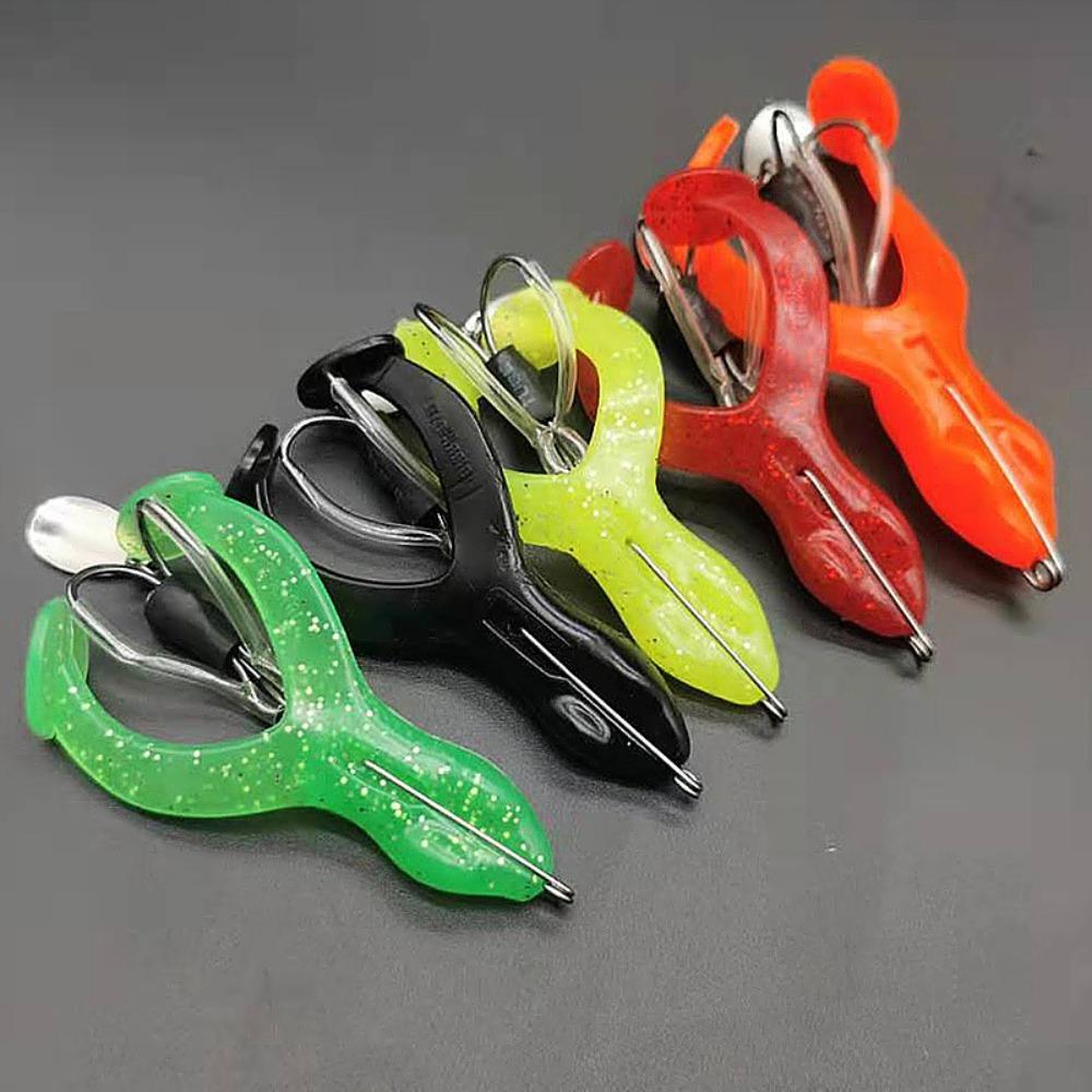 

3D Eyes Soft Frog Fishing Lures Silicone Fishing Gear Product Mini Soft Lure Fishing 9cm 17g-Fluorescent Red