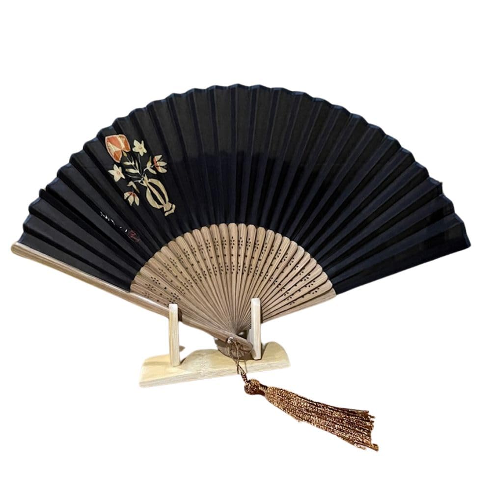 Acacia Style Folding Kimono Shop Quality Silk Folding Fan for Includes Lace Folding Boxed Gift 20Y3 Left-Handed Fan, Women, Bag, (Nadeshiko
