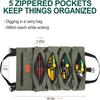 Multi-Purpose Roll Up Tool Bag, Wrench Roll ,Canvas Tool Organizer Bucket,Car First Aid Kit Wrap Roll Storage Case,Hanging Tool