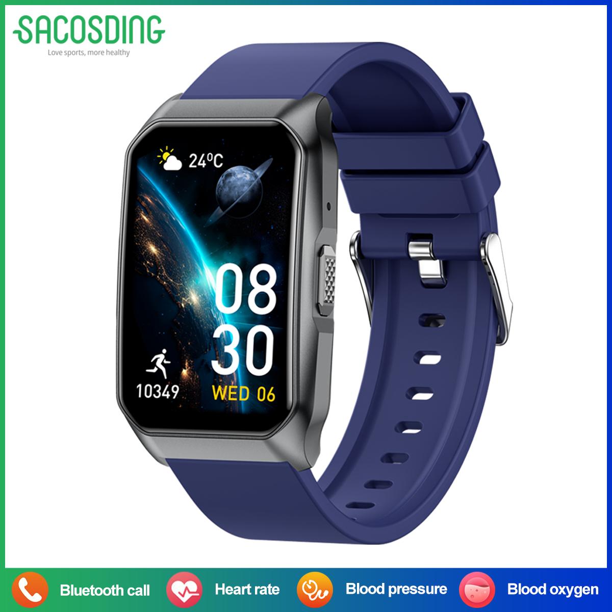 

SACOSDING Новые умные часы с мониторингом сердечного ритма и здоровья, спортивные часы с Bluetooth-звонком, водонепроницаемые умные часы для Android IOS