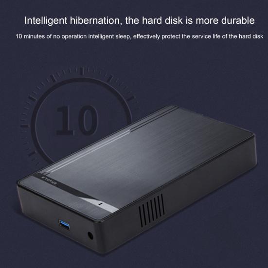 Set Data Storage ABS Enclosure 2.5/3.5 Inch HDD Driver-free Smart Sleep Hard Disk Case
