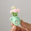 Mini Ceramic Vase Refrigerator Magnet with Fake Flower DIY MAMA MOM Letter 3D Miniature Flower Vase Fridge Magnet Decoration Mother's Day Gift