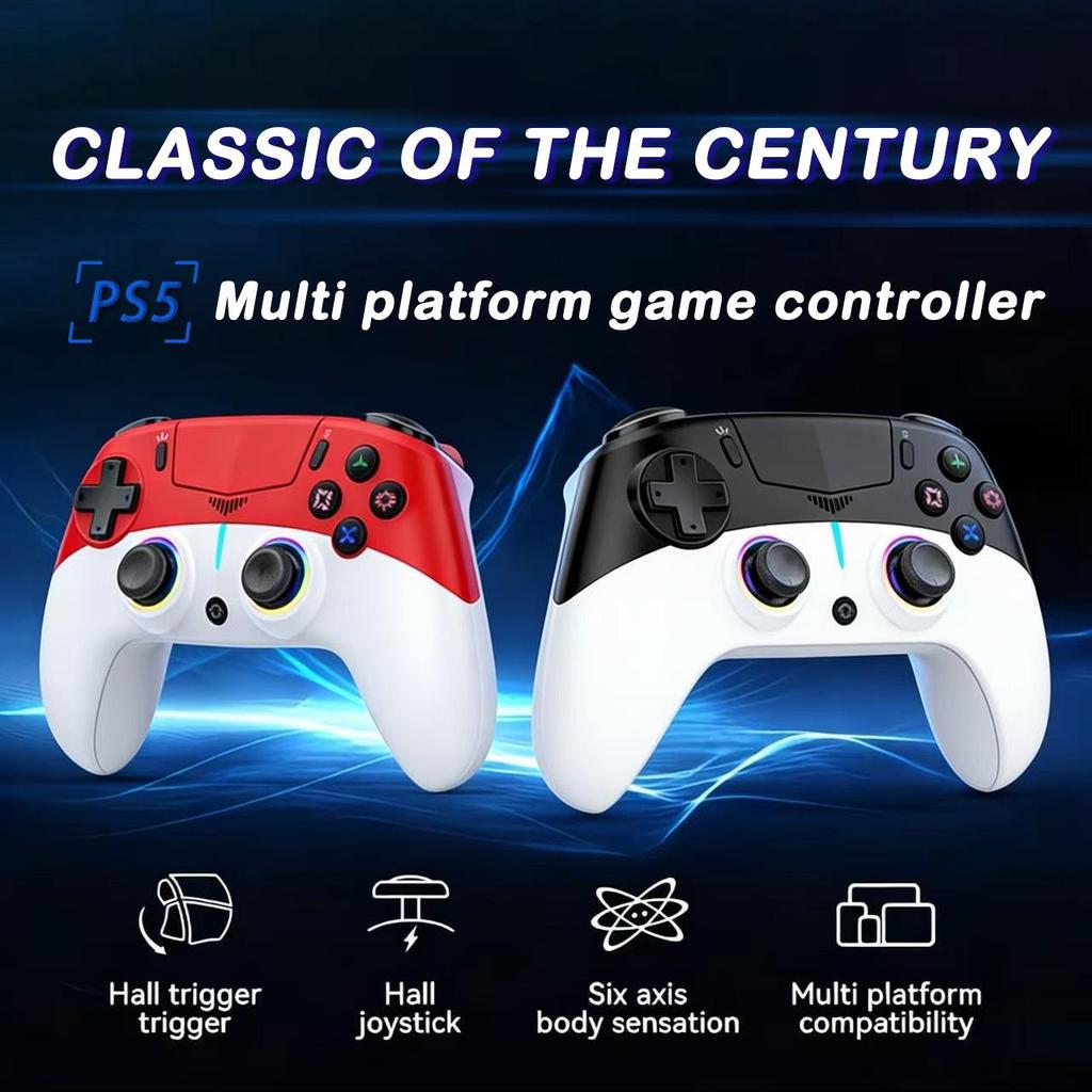 2025 PS5 Bluetooth Game Controller: RGB Lights, Macro Programming, Built-in Microphone