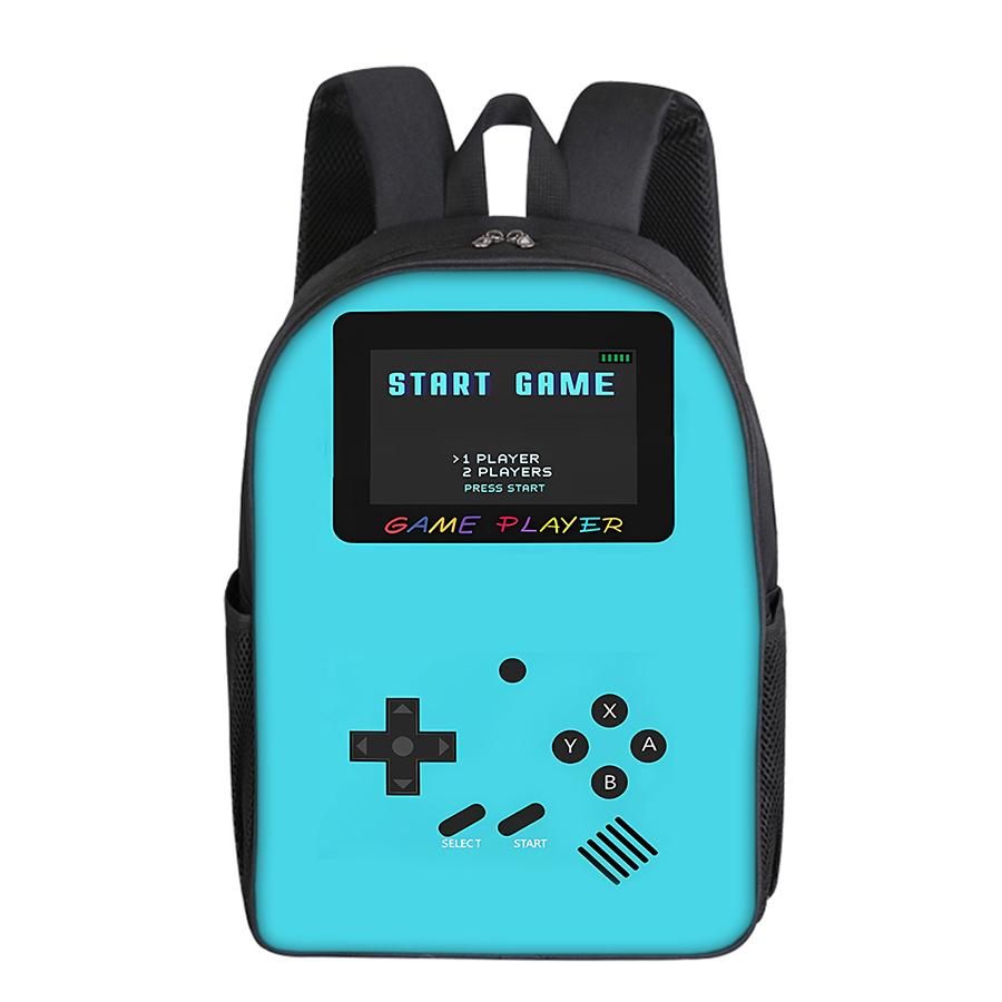 Eenvoudige Stijl Game Console Patroon Enkele Laag Rugzak Voor Jongens/Meisjes Kinderen Beste Cadeaus 2D Platte Cartoon Tieners Schooltassen