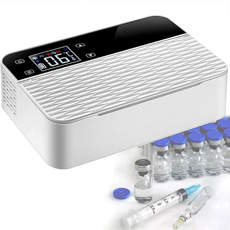 10200mAh Mini USB Kühlschrank für Medikamente Tragbarer Insulin-Kühler LCD-Anzeige Kühlschrank für Auto Zuhause Medikamente gekühlt halten