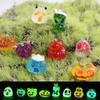 8pcs Micro Landscape Pumpkin Ghost Miniatures Luminous Little Statue  Garden Ornament