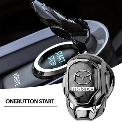 Car One-Click Start Buttons Protective Cover Car Styling For 3 6 CX5 2 CX3 CX9 MX5 RX8 Axela Demio MS CX5 2 Axela Demio Atenza MS GJI GH BK MP
