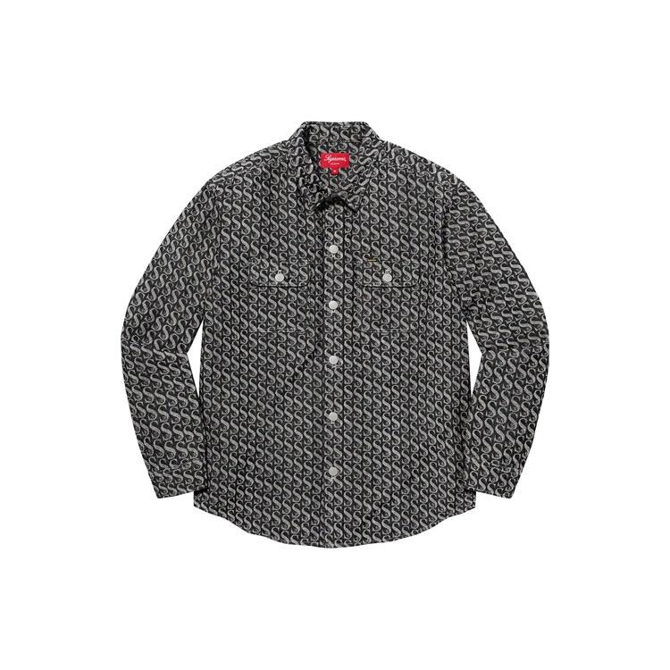 Supreme Monogram Denim Shirt 'Teal White' Men's SUP-FW21-229