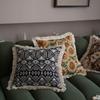 Imanqi Yun Multicolor Jacquard Sofa Throw Pillow for Living Room, Bed, or Chair