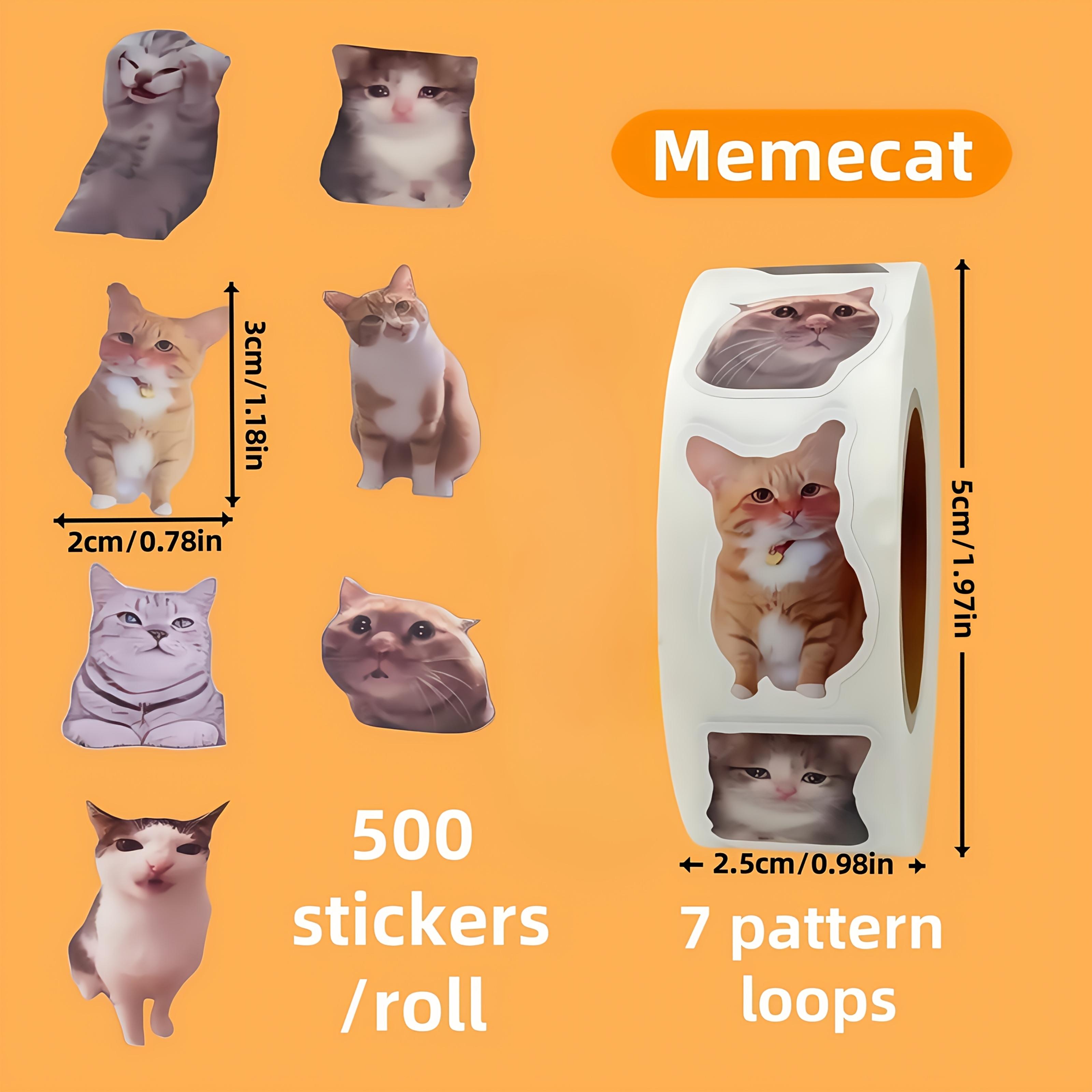 

400 наклеек/рулон наклеек с кошками, водонепроницаемые самоклеящиеся наклейки с кошками, подходят для украшения компьютеров, дневников, мобильных телефонов, конвертов, блокнотов