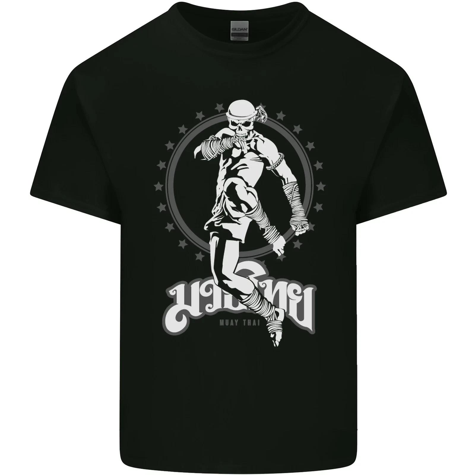 MOST POPULAR! Muay Thai Skeleton MMA Mixed Martial Design T-Shirt S-3XL S разноцветный