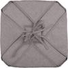Coussin galette de chaise - 40x40cm - Taupe chiné - 4 rabats - Oeko-Tex®