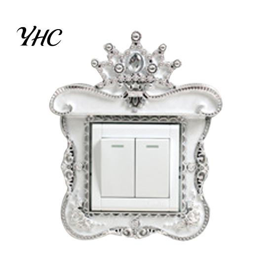 Outlet Sticker Switch European Style Punch Free Plastic Socket Decal Wall-mounted Cover Wall for Home