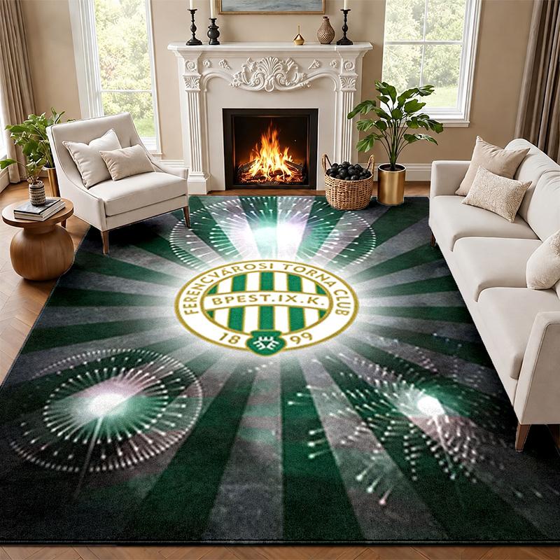 Ferencvarosi TC Carpet Door Mat for Living Room or Bedroom Protective Mat Under Chair Office Decoration Christmas Gift Birthday Present