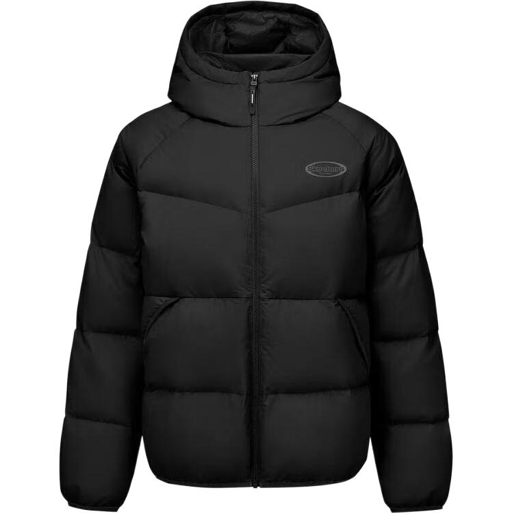 Skechers Hooded Zipper Short Duck Down Jacket Unisex Jackets L425U084-0018 S