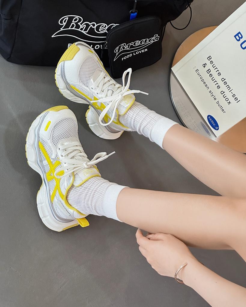 Leather mesh breathable dad shoes women's 2025 summer new versatile lightweight fashion ultra-light bottom casual sports shoes