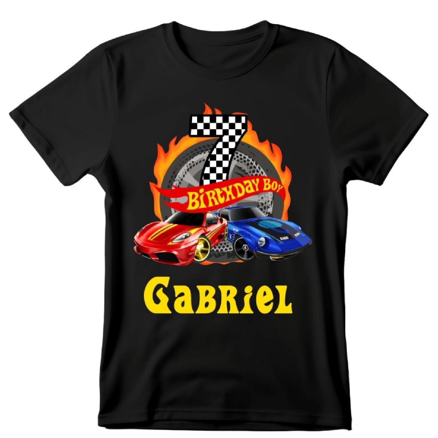 Race Car Custom Birthday T-Shirt, Custom Race Car Graphic Tee, Race Car Party, Cars Birthday Party, Race Car Tee, Birthday Boy (XS Youth (7-8 yrs)) S