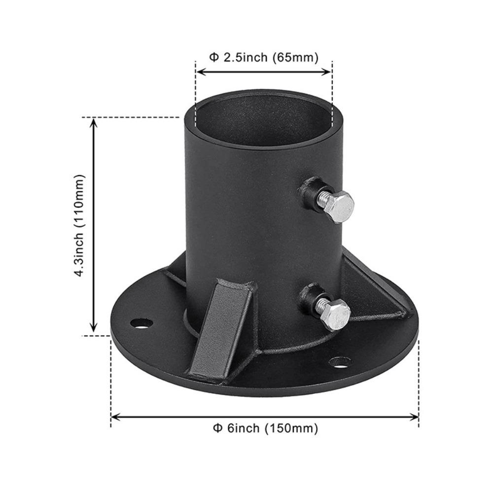 Metal Flange Flange Base With Screws Floor Flange Wood Post Brackets Chain Link Fence Pole Post Base Fence Post Installation