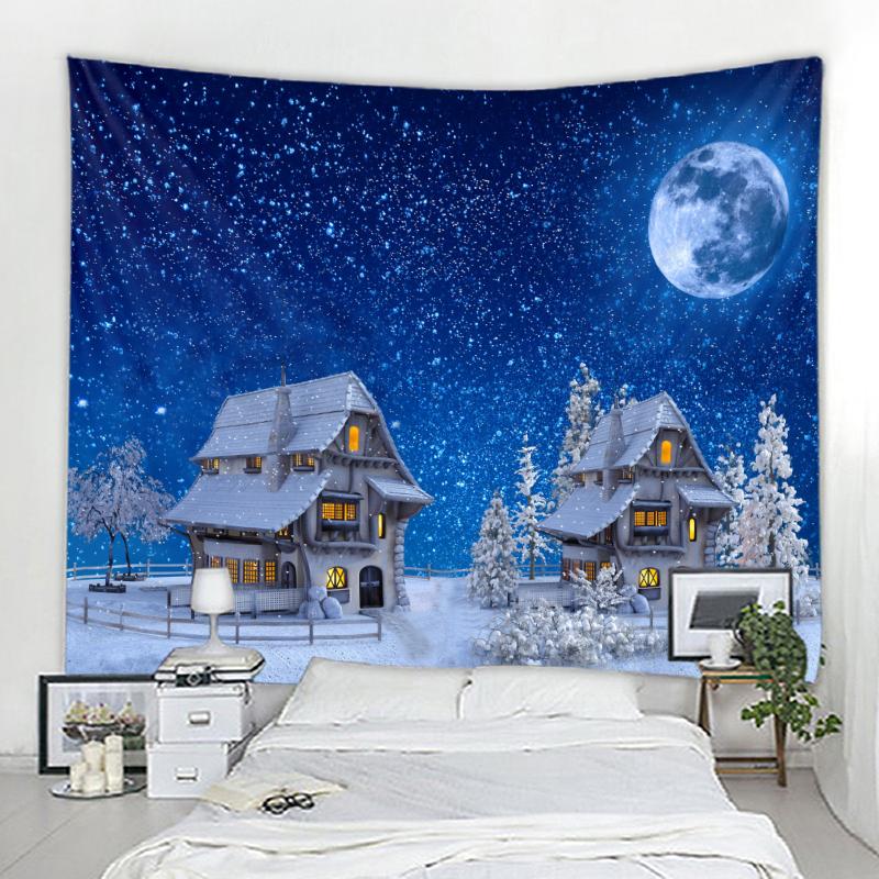 Arazzo Decorativo Fiocco di Neve Natalizio Arazzo Sfondo Atmosfera Natalizia Arazzo Sfondo Casa Natalizio