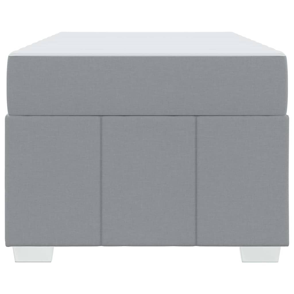 Bed Frame with Mattress Light Grey 100 x 200 cm Fabric