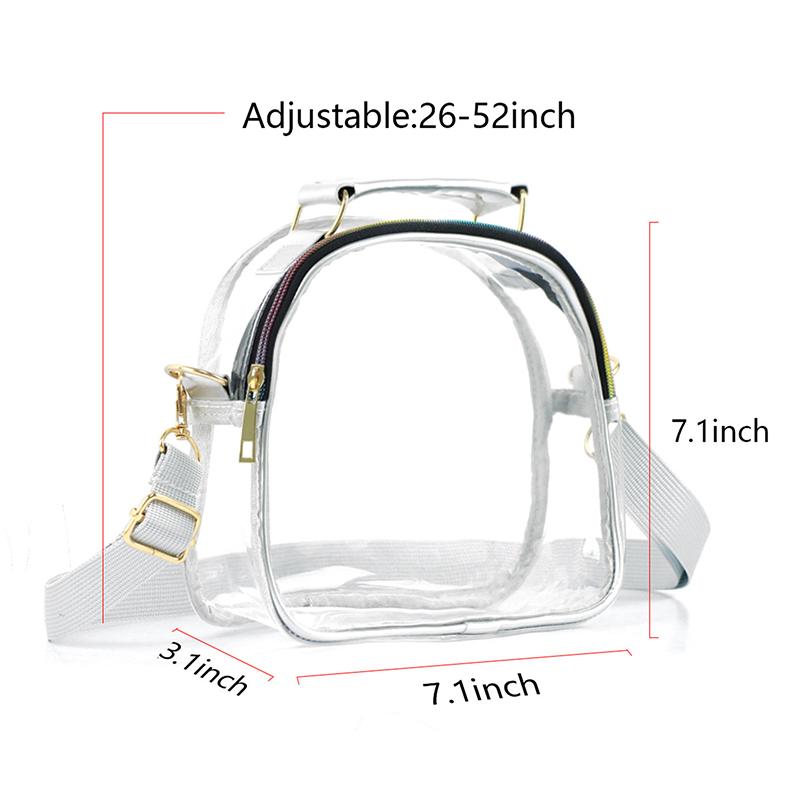 Transparent Pvc Ladies Small Handbags Women Clear Bag Waterproof Casual Simple Crossbody Shoulder Bags