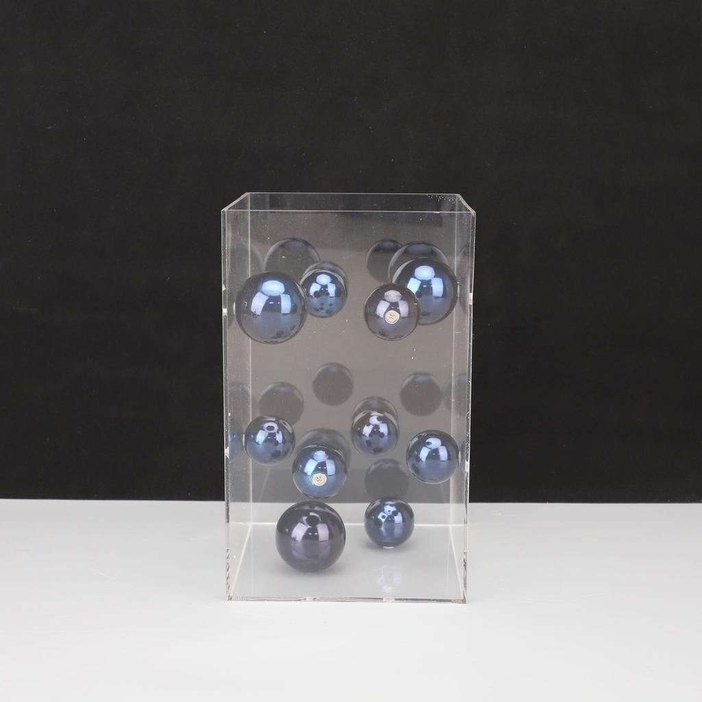 European-style Square Acrylic Cover Ball Ornaments Living Room Porch TV Cabinet Model Room Home High-end Decorations Modern