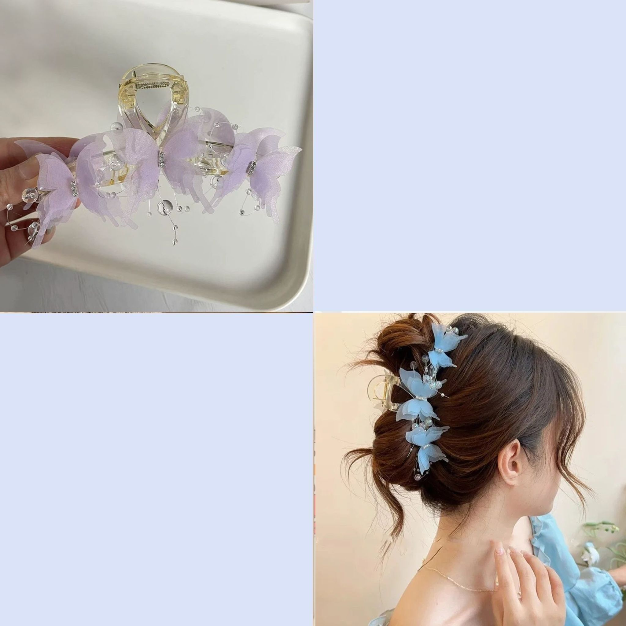 

Новая изысканная заколка-бабочка 2025 Сладкая прическа, покоряющая сердца девушек и украшающая стрижки синий/фиолетовый