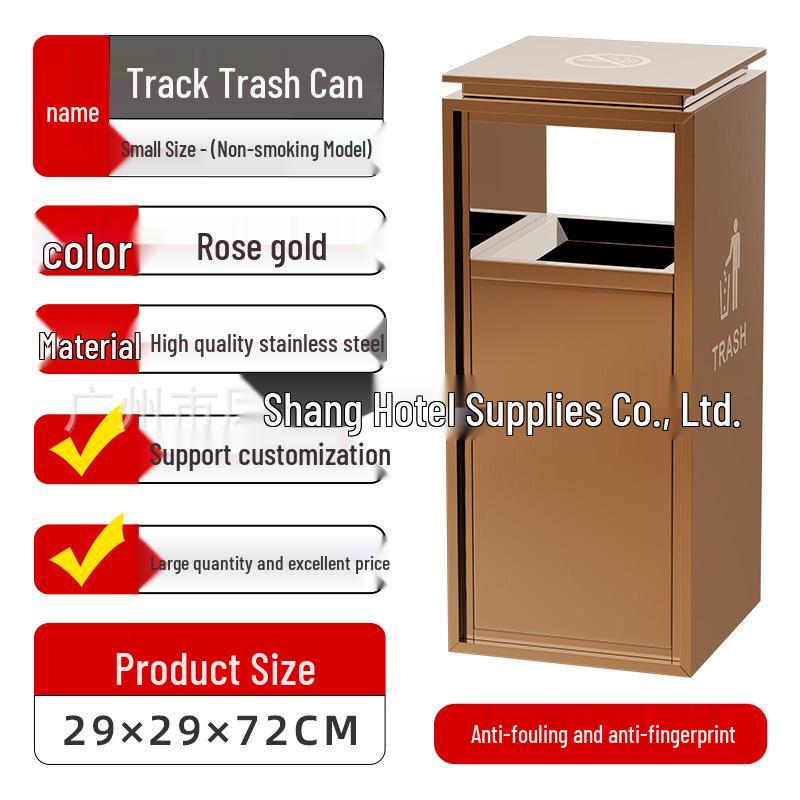 Stainless Steel Trash Can for Shopping Malls, Hotels, Offices, and Subway Stations