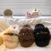 Internet Celebrity Brown Popular Fluffy Slippers Women's Autumn and Winter Wear 2025 New Thick Bottom Casual Home Fluffy Cotton Drag