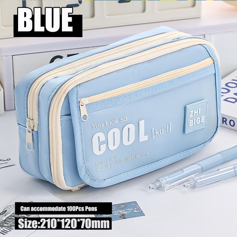 Large Capacity Nine-layer Flip Panda Pen Bag, Student Pencil Case Stationery Case