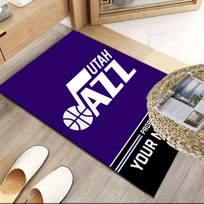 Jazz Basketball Team Carpet, Kitchen Rugs, Yoga Mat, Non-Slip Mats, Rug for Bathroom, Living Room bedroom, Camping Rugs Christmas Gift