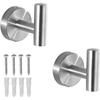 Towel Hooks - AIMOONSA - Set of 2 - 304 Stainless Steel - Polished Finish - Wall Mount