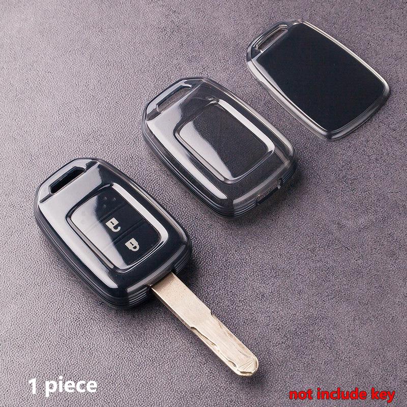 Transparent Black Tpu For Honda Accord 2013- Civic Xrv City Crv 2013 2014   Car Key Case Cover Holder Accessories