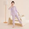 Hongdou Girls' Viscose Silk Blend 3/4 Sleeve Pajama Set