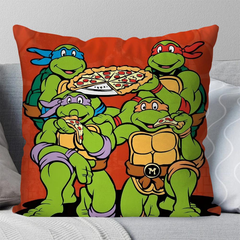 T-Teenage M-Mutant N-Ninja T-Turtles Animation Pillow Case Square Pillow Bedroom Sofa LeisureCarLivingRoom Home Decoration 40X40