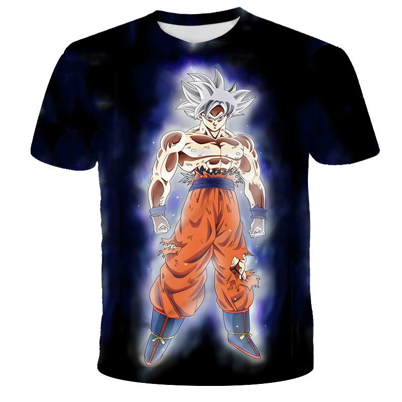 2026 Summer Hot Sale T-Shirt Hot Sale Outdoor Training T-Shirt Cartoon Anime Dragon Ball Wukong Super Saiyan Image Boy Girl Top