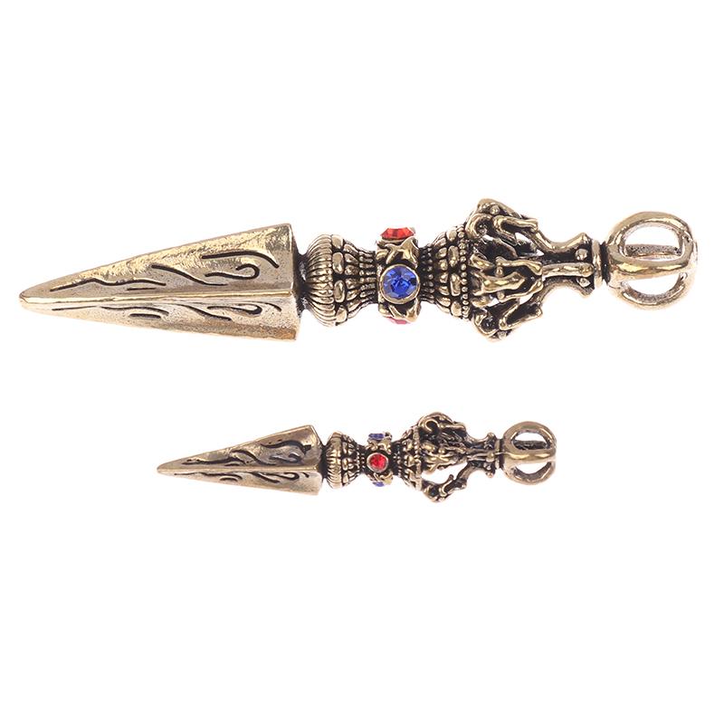 Vintage Copper Vajra Pestle Religious Collection Home Decorations Antique Brass Desk Decors Buddha Instrument Feng Shui Ornament