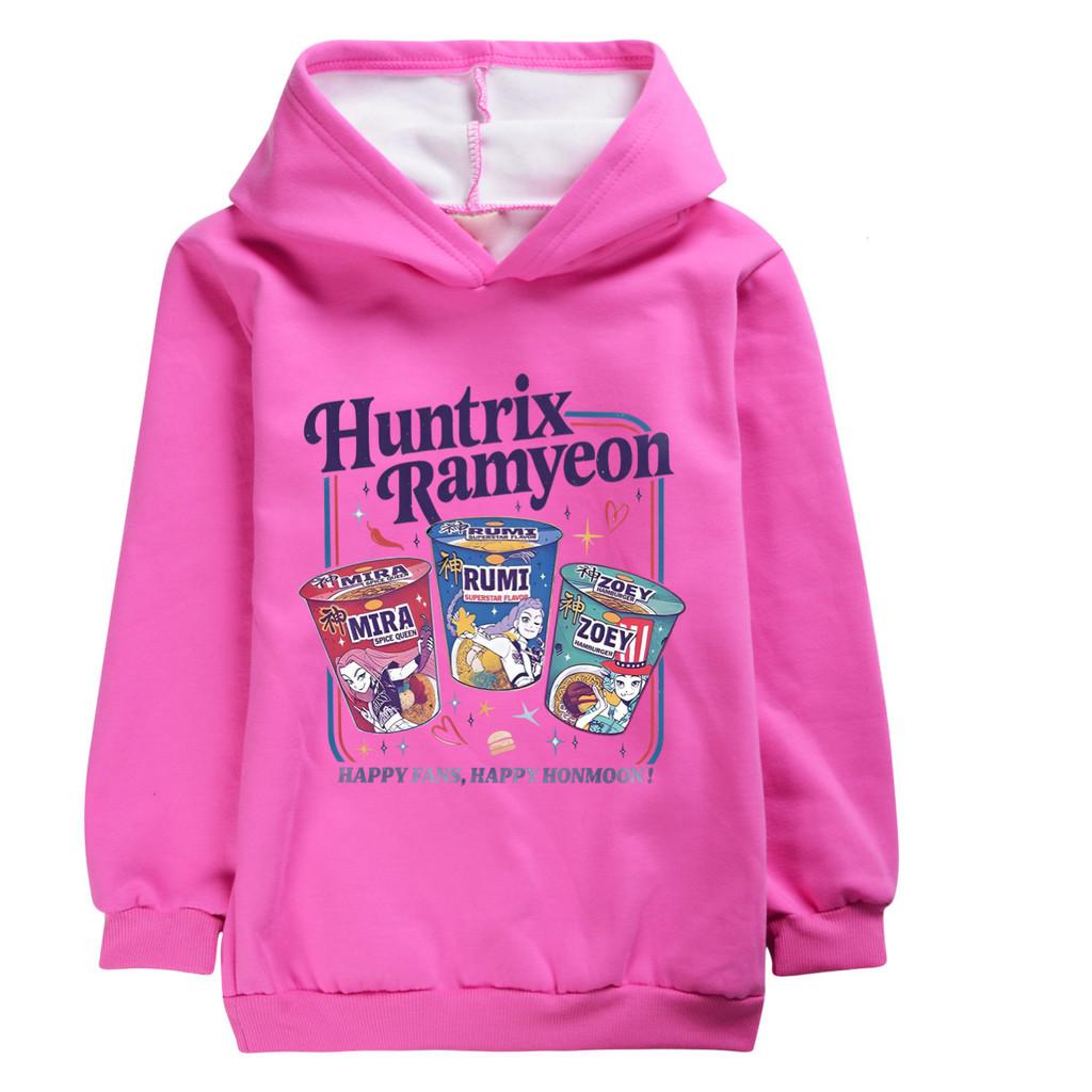 5010 Girls Velvet Warm Kpop Rumi Zoey Mira Print Casual Long Sleeves Hoodie