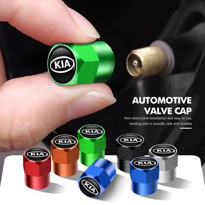 4pcs Car Tire Valve Caps Wheel Air Stem Cap Cover Accessories For Spectra Sedona Cadenza Proceed Sephia Stonic Carens