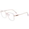 Modische Blaulichtfilter-Brille mit quadratischem Rahmen, leicht, bequem, transparent für Damen