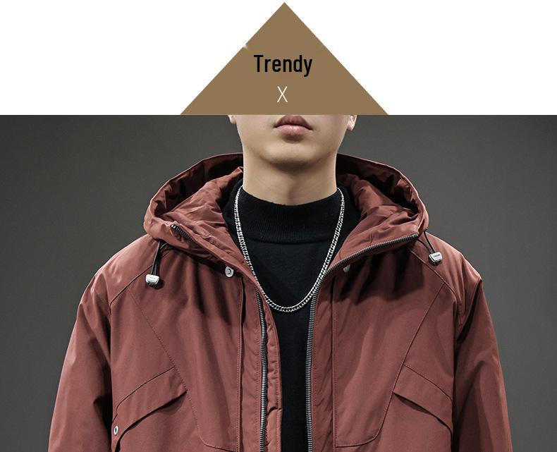 2025 Men's Trendy Hooded Cotton-Padded Winter Workwear Jacket - Thick, Warm, Cold Protection