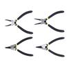 4Pcs Snap Ring Pliers Set Steel Circlip Pliers Kit with Straight Bent Jaws Hand Tools for Repair Maintenance 7in