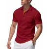 Men's Polo Shirt Summer Solid Color Button Pocket Short Sleeve Polo Shirt Street Stroll Fashion Casual Collar T-Shirts