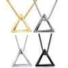Nordic Triangle Pendant Necklaces for Men Boys,Waterproof Stainless Steel Pendant Necklaces with 50-70CM Box Chain,Stylish Gifts