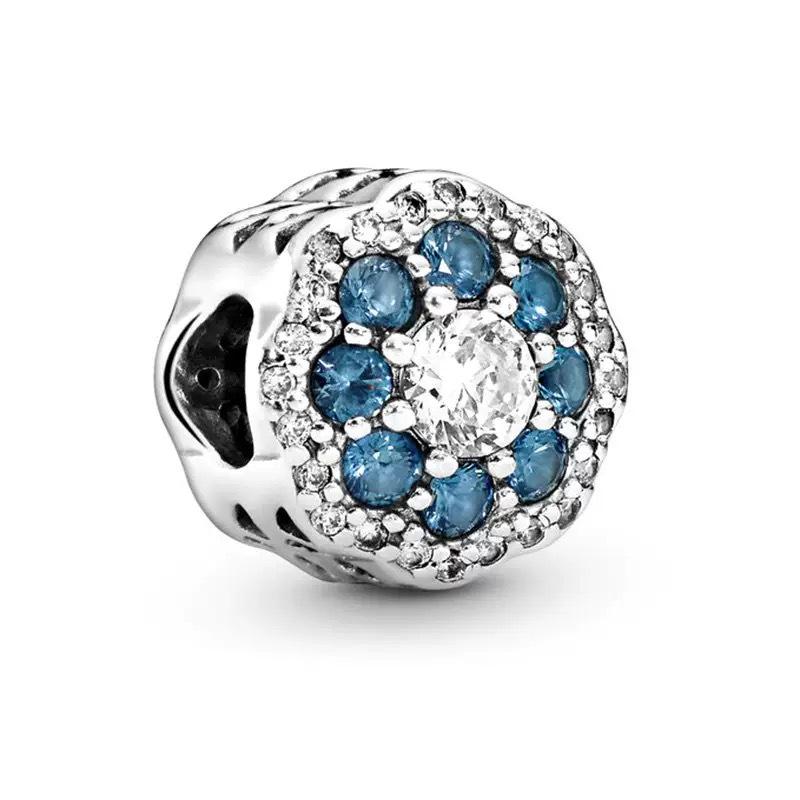 Pandora 2025 Bracciale in Lega con Perline Cuore Quadrifoglio Corona Gioielli Fai da Te