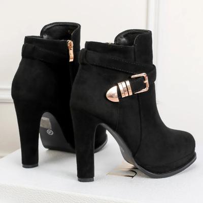 Fashion Women Ankle Boots Platform Zipper High Heels Short Boot Female Buckle Autumn Winter Sexy Ladies Booties Zapatillas De Mujer
