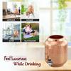 5 Litre Hammered Copper Water Dispenser (Matka) Container Pot with 4 Pure Copper Glasses Pure Copper and Ayurvedic Health Benefits