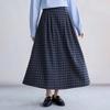 INMAN Women's Retro Plaid A-Line Skirt