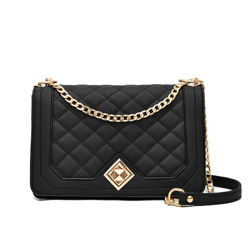 Embroidered Small Square Bag Messenger Bag Women's Bag Korean Fashion Handbag PU Leather Shoulder Bag