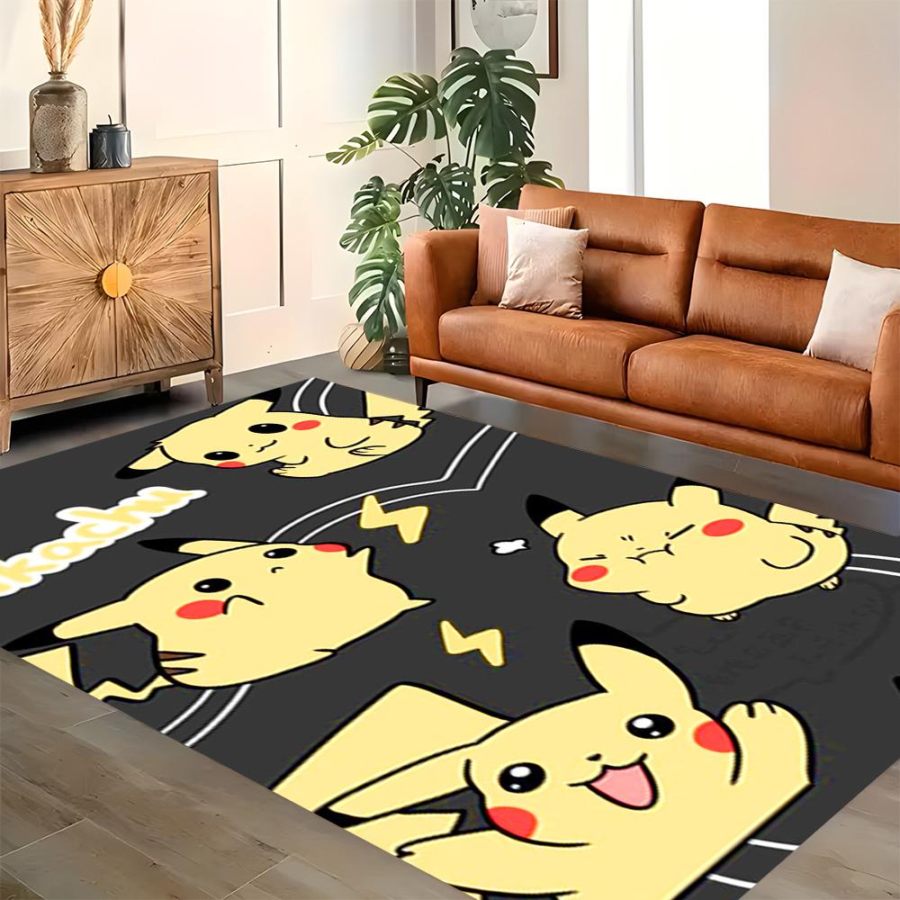 Pikachu Energy Burst rug for living rooms, bedrooms, home décor, and as gifts.